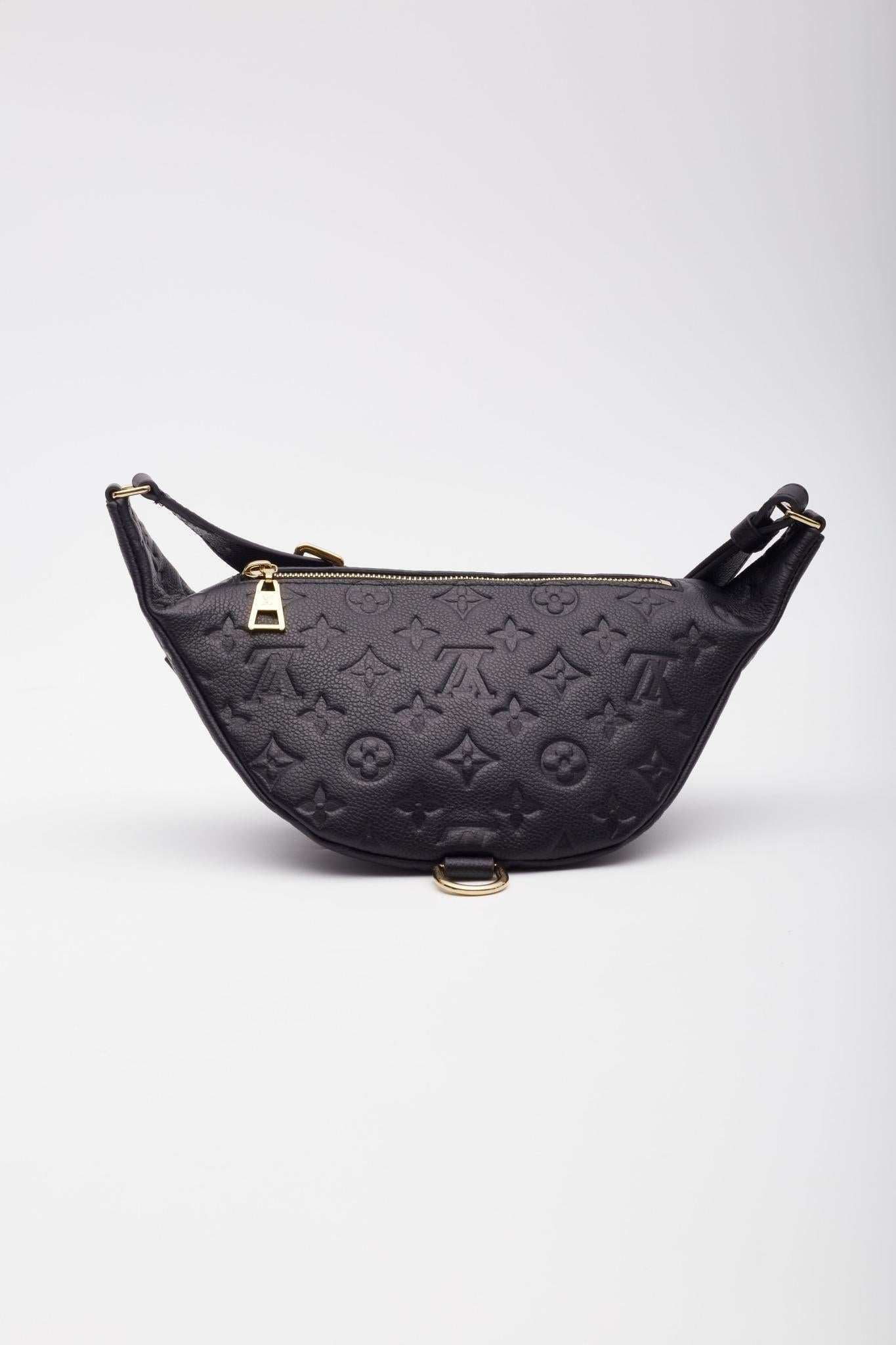 Louis Vuitton Black Monogram Empreinte Bum Bag For Sale 1