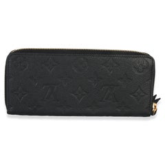 Louis Vuitton Black Monogram Empreinte Clemence Wallet