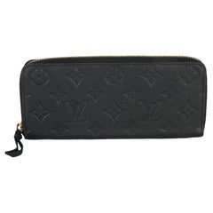 Louis Vuitton Black Monogram Empreinte Clemence Wallet