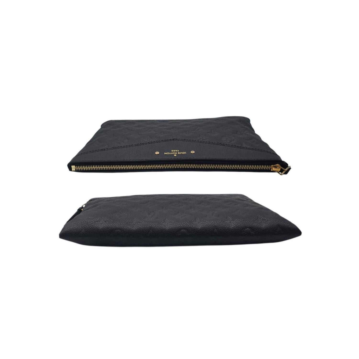 Louis Vuitton Black Monogram Empreinte Daily Pouch For Sale 1