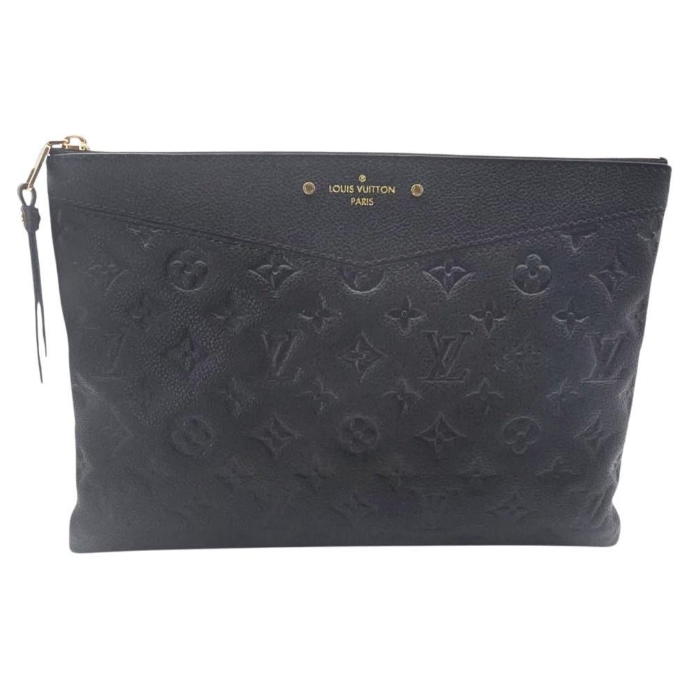 Louis Vuitton Black Monogram Empreinte Daily Pouch For Sale