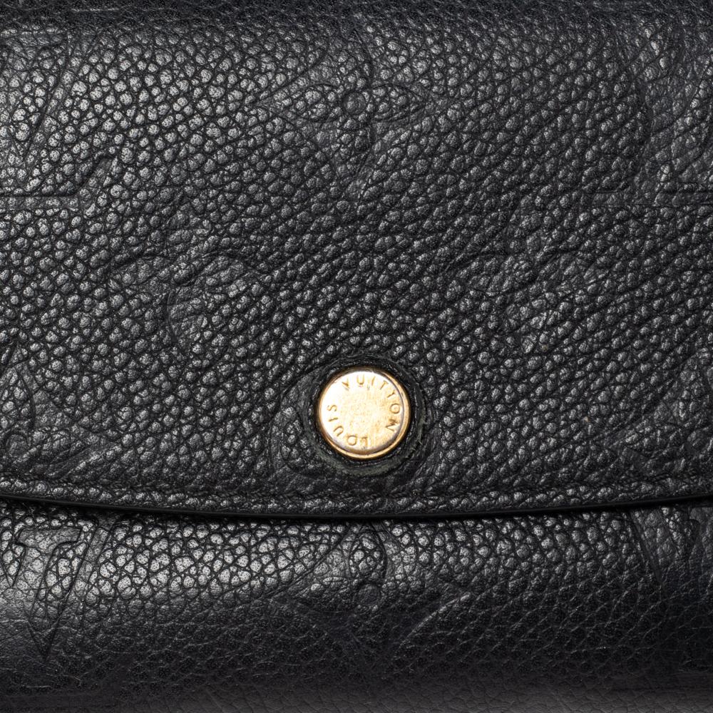 Louis Vuitton Black Monogram Empreinte Emilie Wallet 6