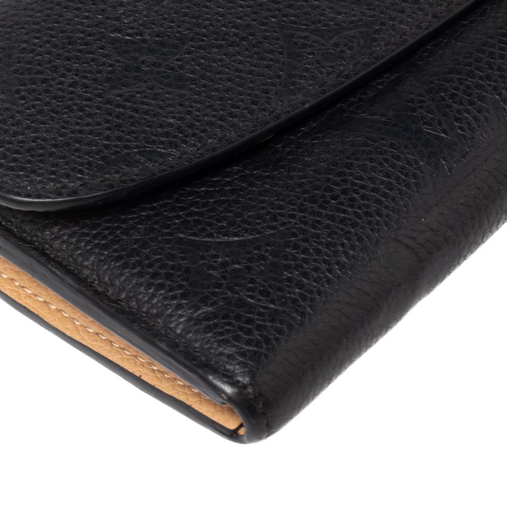 Louis Vuitton Black Monogram Empreinte Emilie Wallet 5