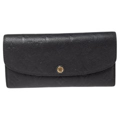 Louis Vuitton Black Monogram Empreinte Emilie Wallet