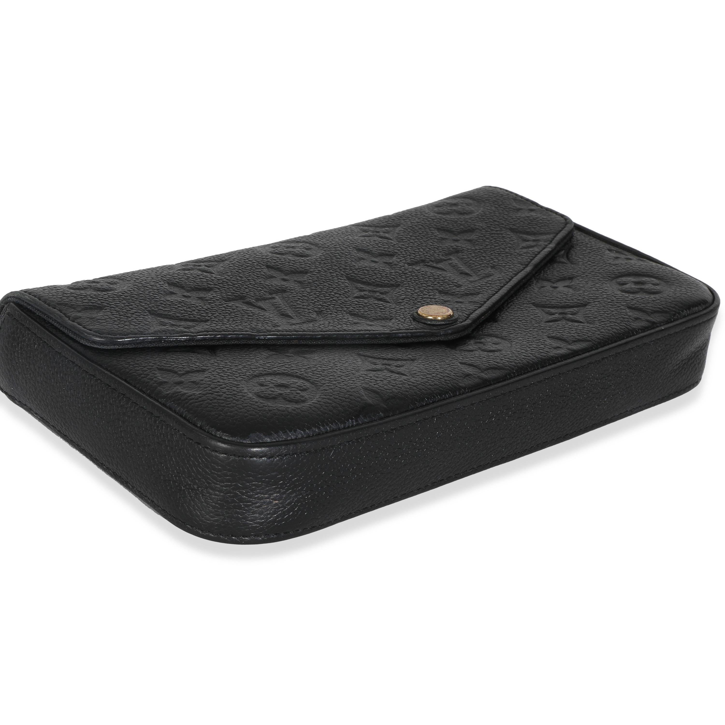 Louis Vuitton Black Monogram Empreinte Felicie Pochette Pour femmes en vente