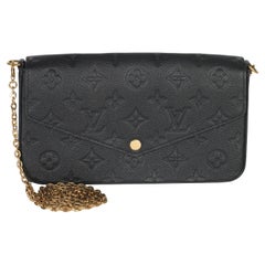 Louis Vuitton Black Monogram Empreinte Felicie Pochette