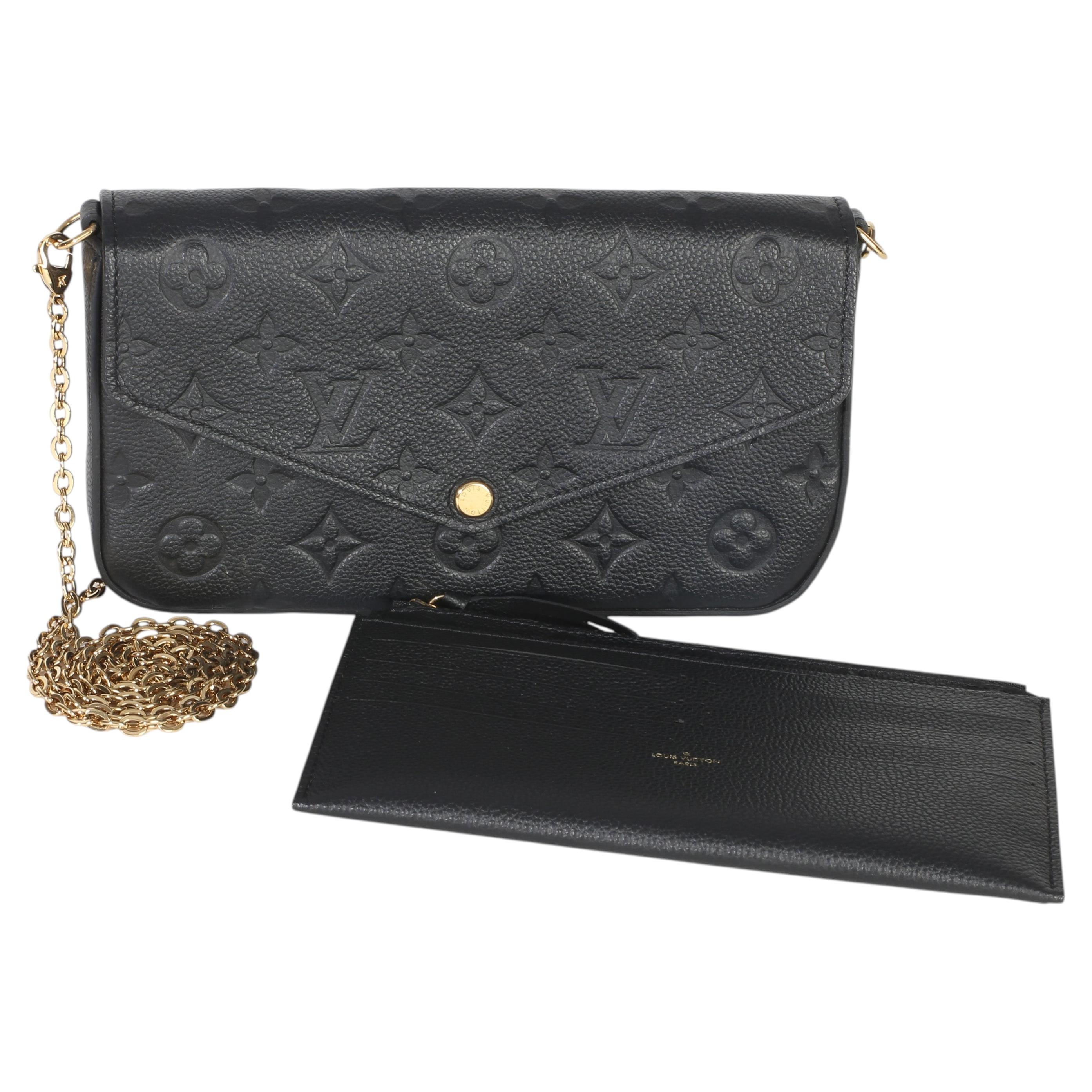 Louis Vuitton Black Monogram Empreinte Felicie Pochette