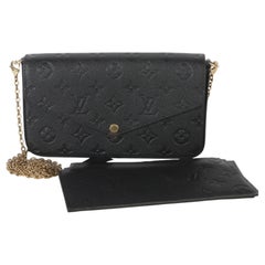 Louis Vuitton Black Monogram Empreinte Felicie Pochette