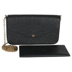 Louis Vuitton Black Monogram Empreinte Felicie Pochette