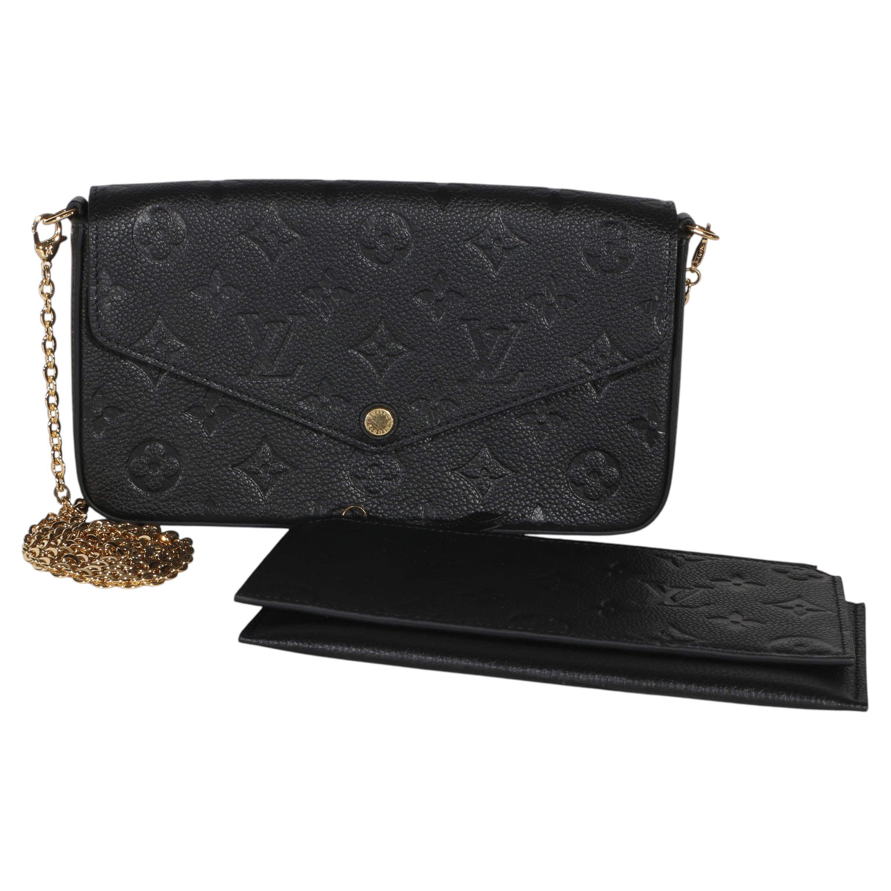 Louis Vuitton Black Monogram Empreinte Felicie Pochette