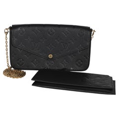 Louis Vuitton Black Monogram Empreinte Felicie Pochette