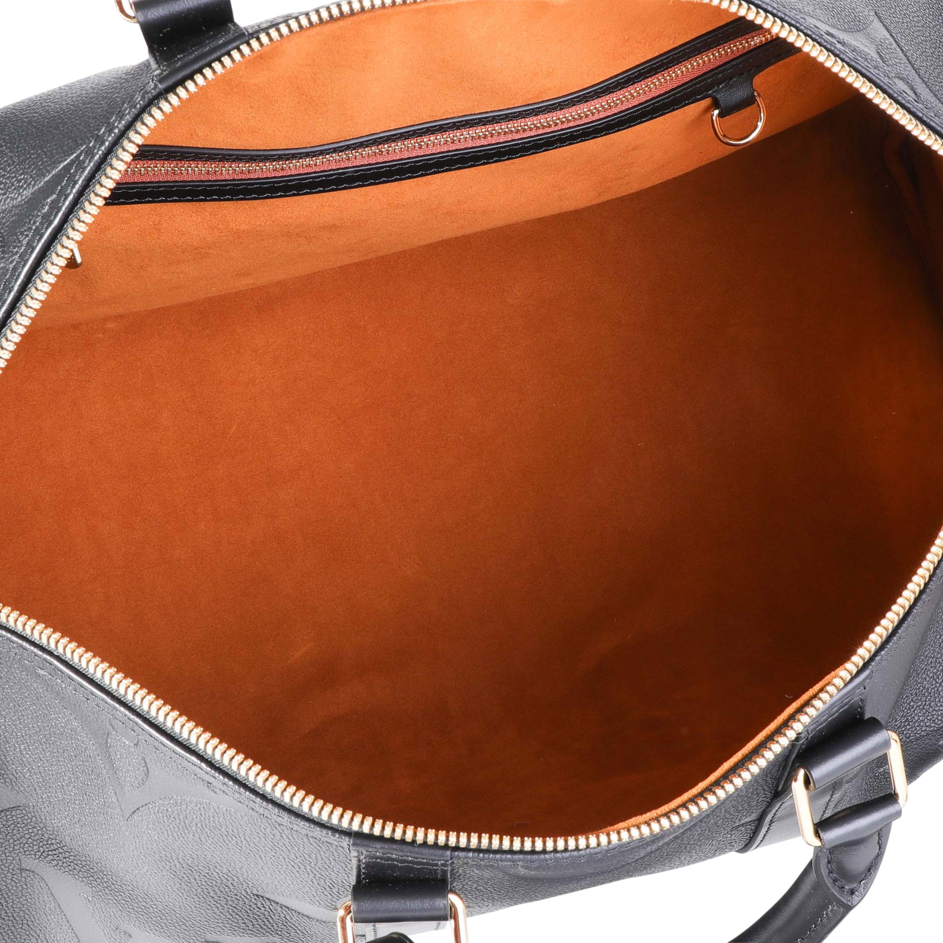 Louis Vuitton Schwarz Monogram Empreinte Giant Keepall Bandoulière 45 1