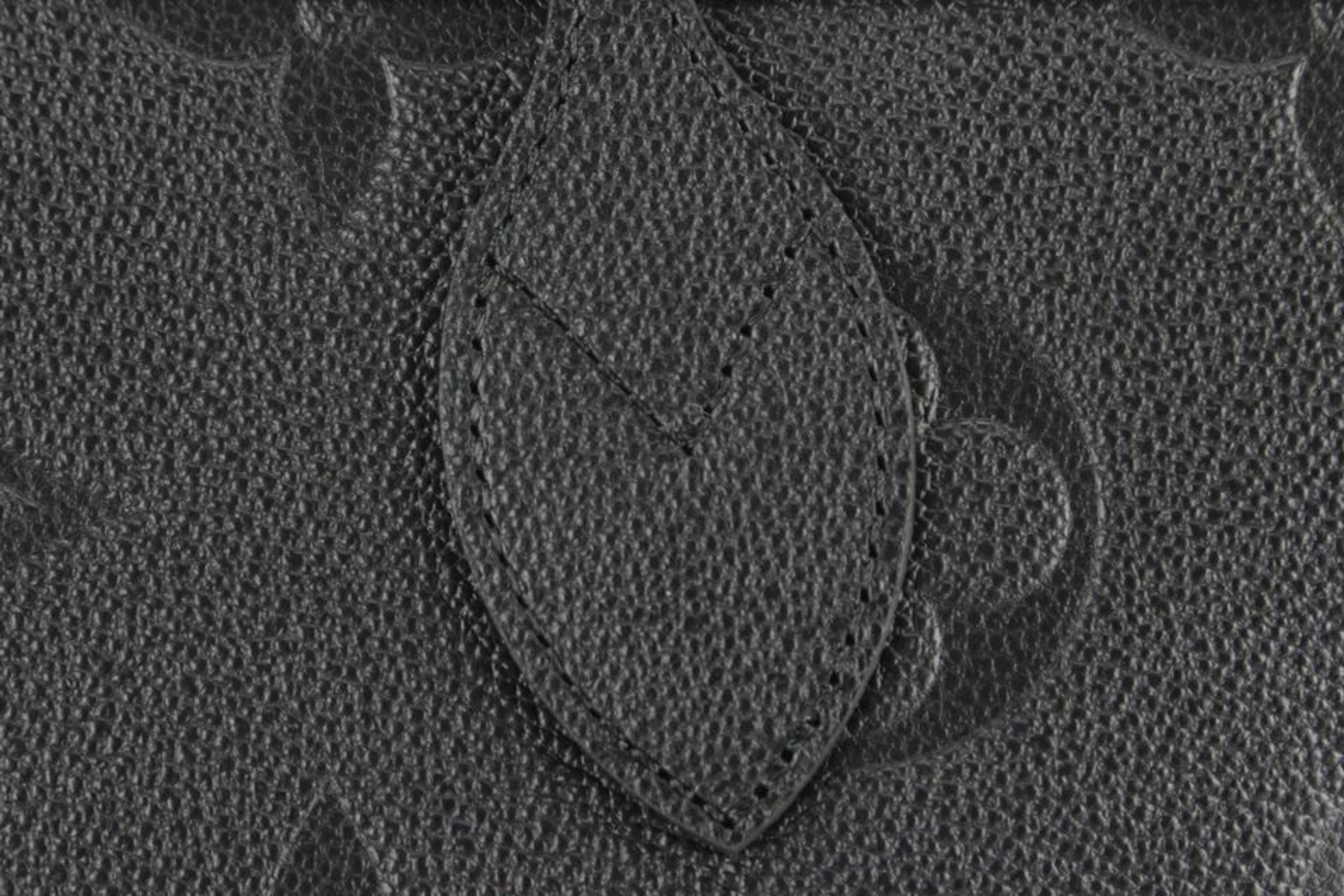 Louis Vuitton Black Monogram Empreinte Giant Neverfull MM with Pouch 75lv825s 5