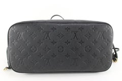 Louis Vuitton Black Monogram Empreinte Giant Neverfull MM with Pouch 75lv825s