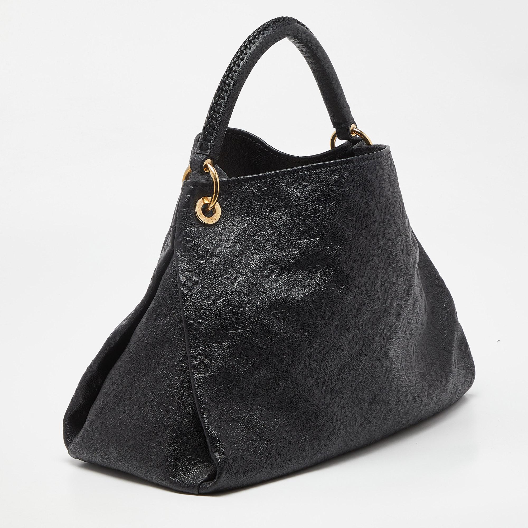 Women's Louis Vuitton Black Monogram Empreinte Leather Artsy MM Bag