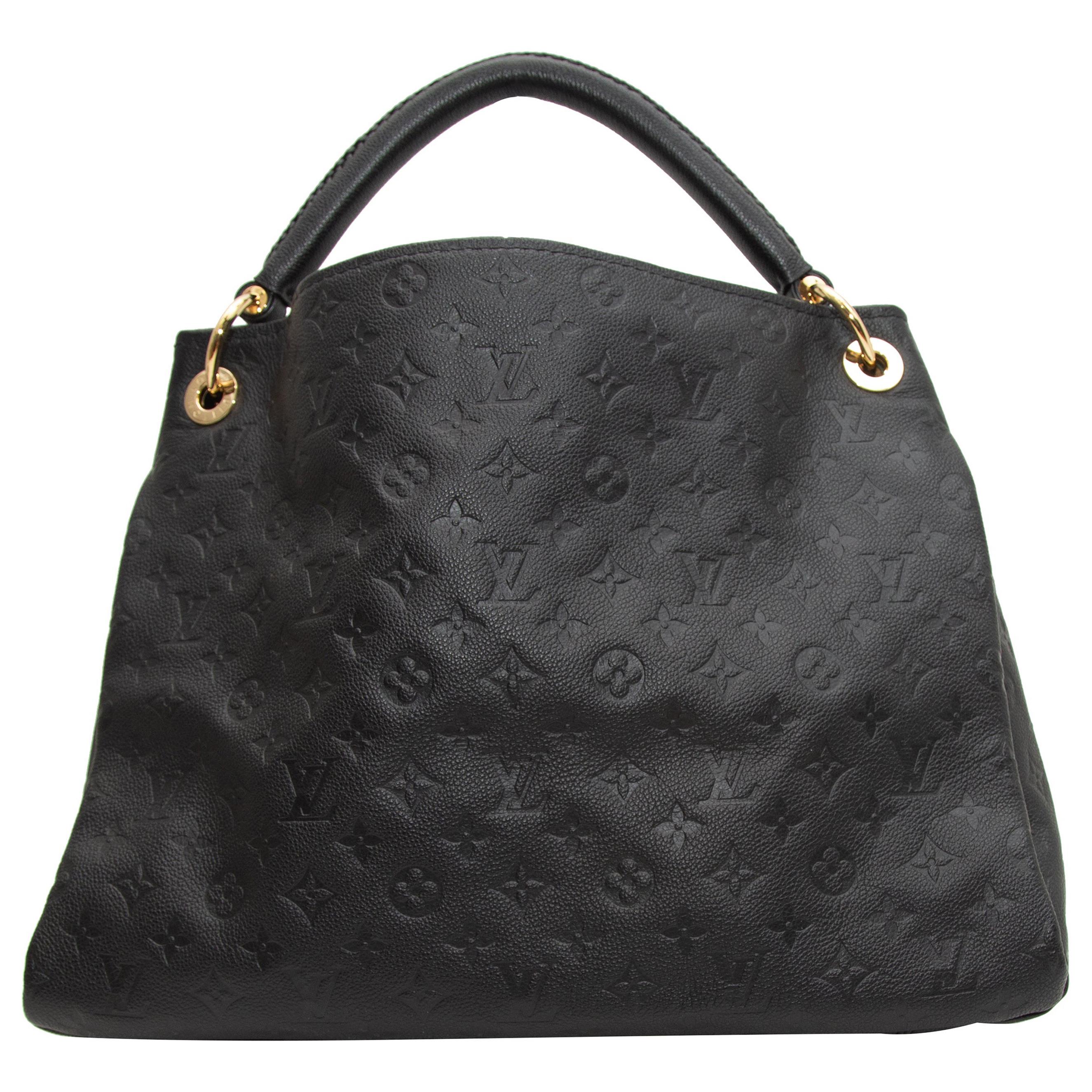  Louis Vuitton Black Monogram Empreinte Leather Artsy MM Bag
