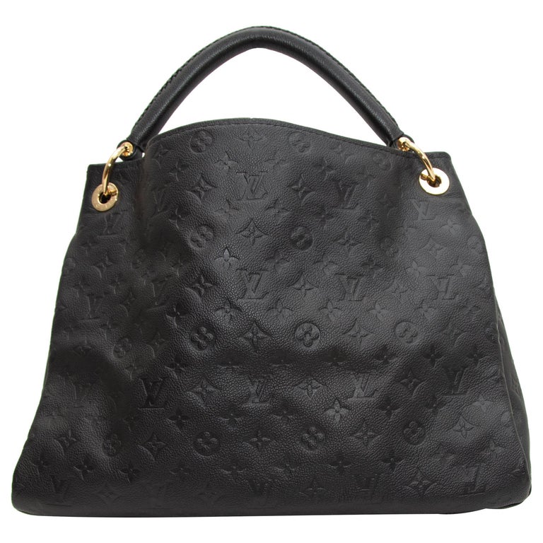 Louis Vuitton Black Monogram Empreinte Leather Artsy MM Bag For Sale at ...