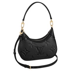 Louis Vuitton Black Monogram Empreinte Leather Bagatelle Mini Hobo Bag