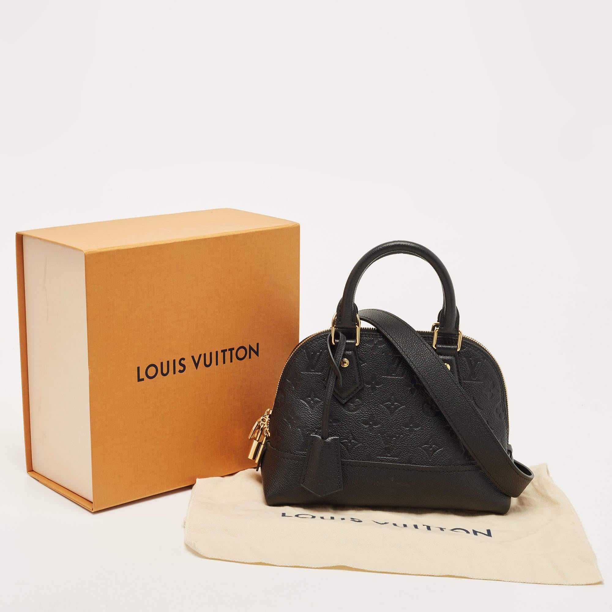 Louis Vuitton Black Monogram Empreinte Leather BB Neo Alma Bag 3