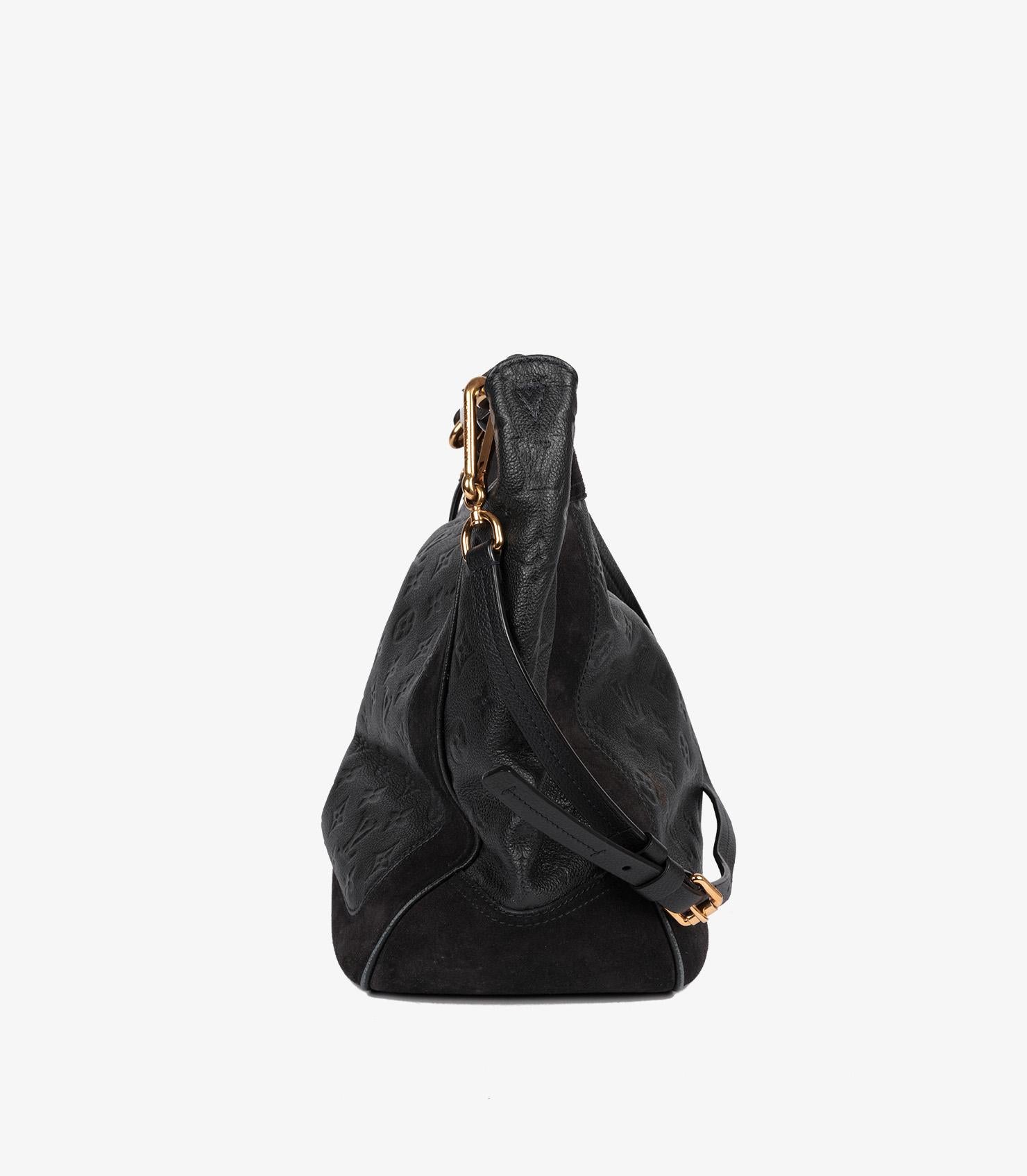 Women's Louis Vuitton Black Monogram Empreinte Leather & Black Suede Audacieuse GM For Sale