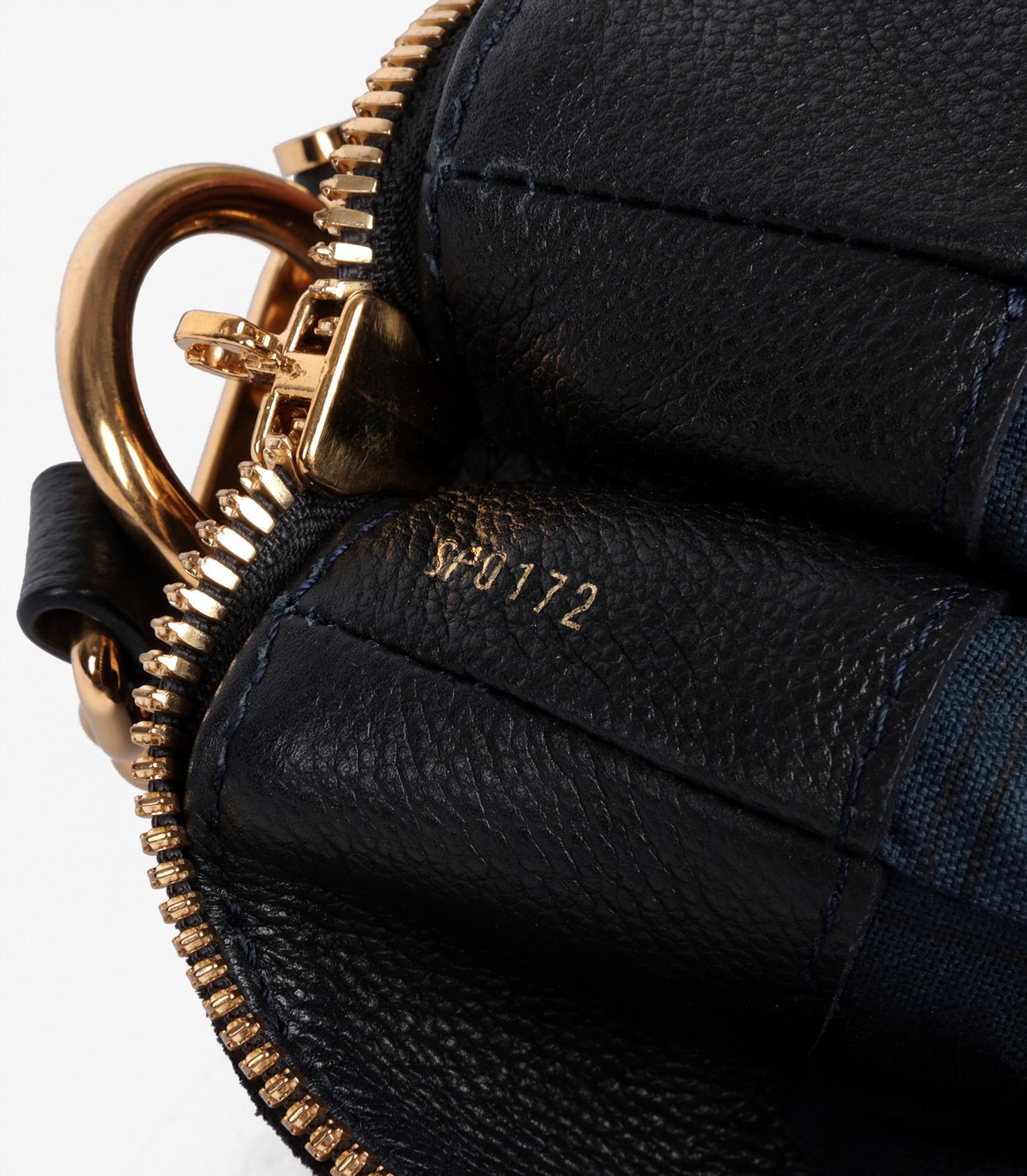 Louis Vuitton Black Monogram Empreinte Leather & Black Suede Audacieuse GM For Sale 4
