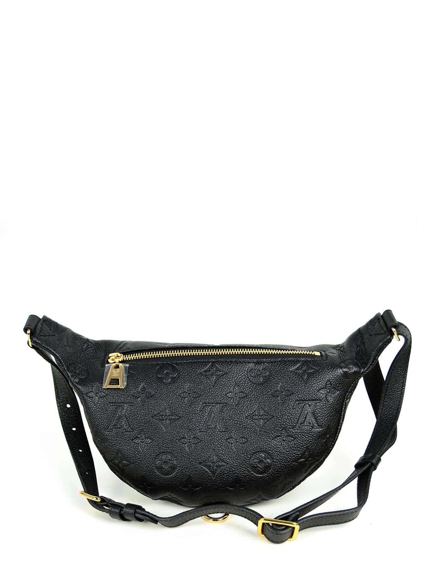 Louis Vuitton Schwarz Monogram Empreinte Leder Gürteltasche/Crossbody Bag im Zustand „Hervorragend“ in New York, NY