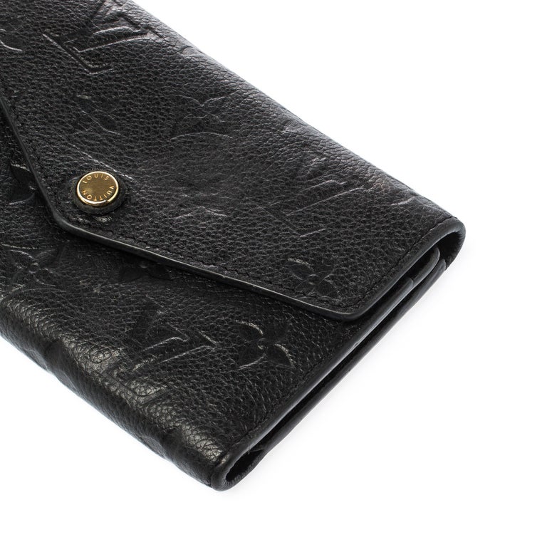 Louis Vuitton Black Monogram Empreinte Leather Curieuse Compact Wallet