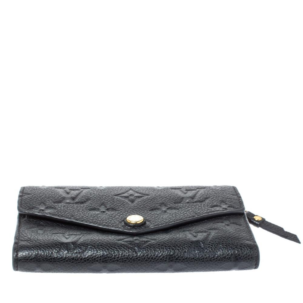 Women's Louis Vuitton Black Monogram Empreinte Leather Curieuse Wallet