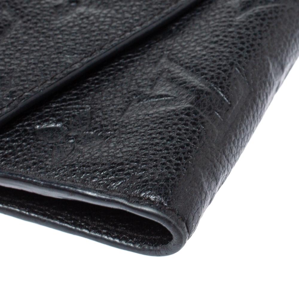 Louis Vuitton Black Monogram Empreinte Leather Curieuse Wallet 4