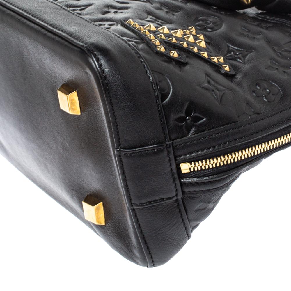 Louis Vuitton Black Monogram Empreinte Leather Double Jeu Neo Alma Bag 5