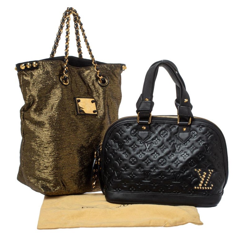 Louis Vuitton Black Monogram Empreinte Leather Double Jeu Neo Alma Bag at  1stDibs