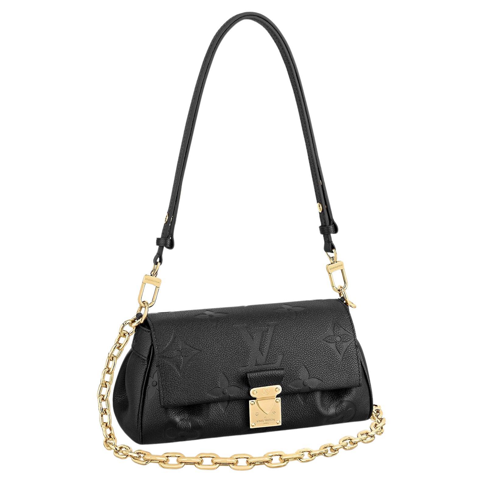 Louis Vuitton Black Monogram Empreinte Leather Favourite Bag 