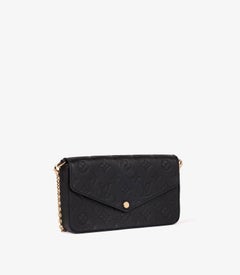 Louis Vuitton Black Monogram Empreinte Leather Félicie Pochette Bag