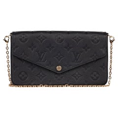 Louis Vuitton Black Monogram Empreinte Leather Félicie Pochette Bag