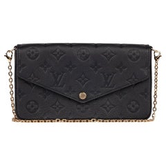 Louis Vuitton Black Monogram Empreinte Leather Félicie Pochette Bag