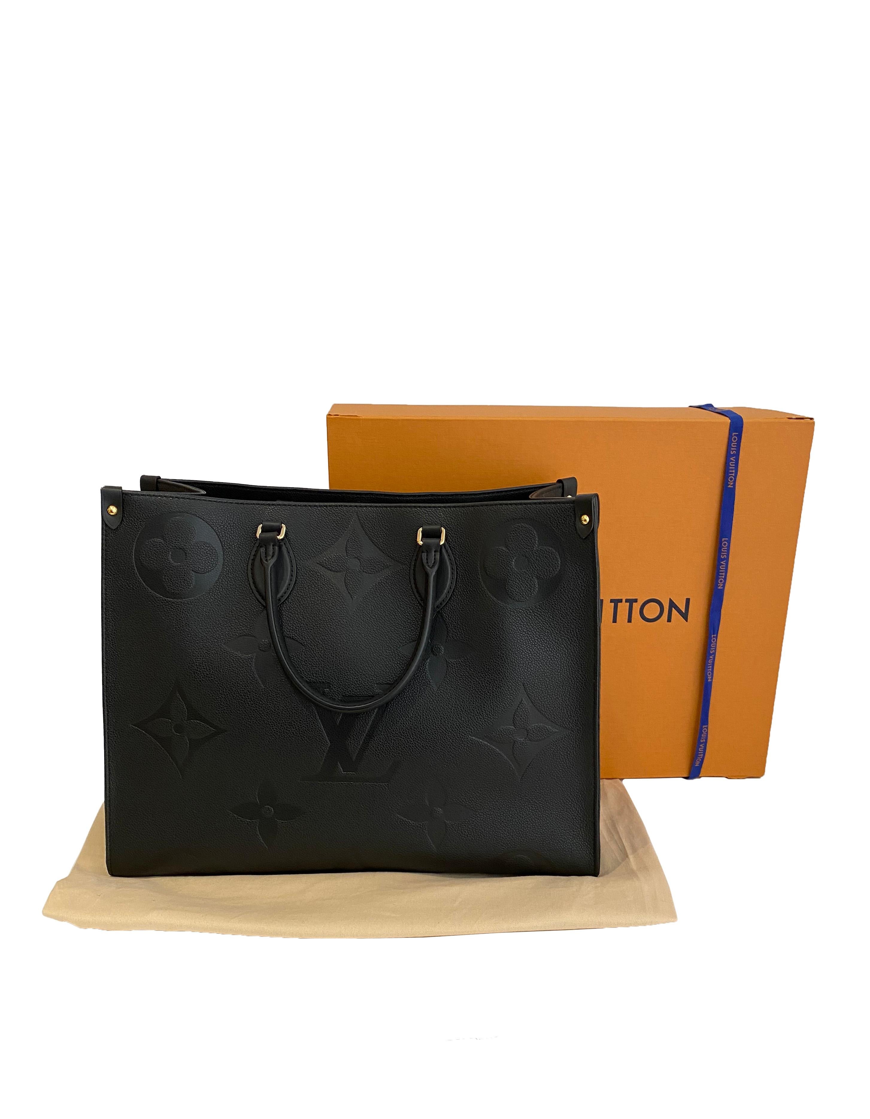 Louis Vuitton 2020 Black Monogram Empreinte Leather Giant Onthego GM Tote Bag 3