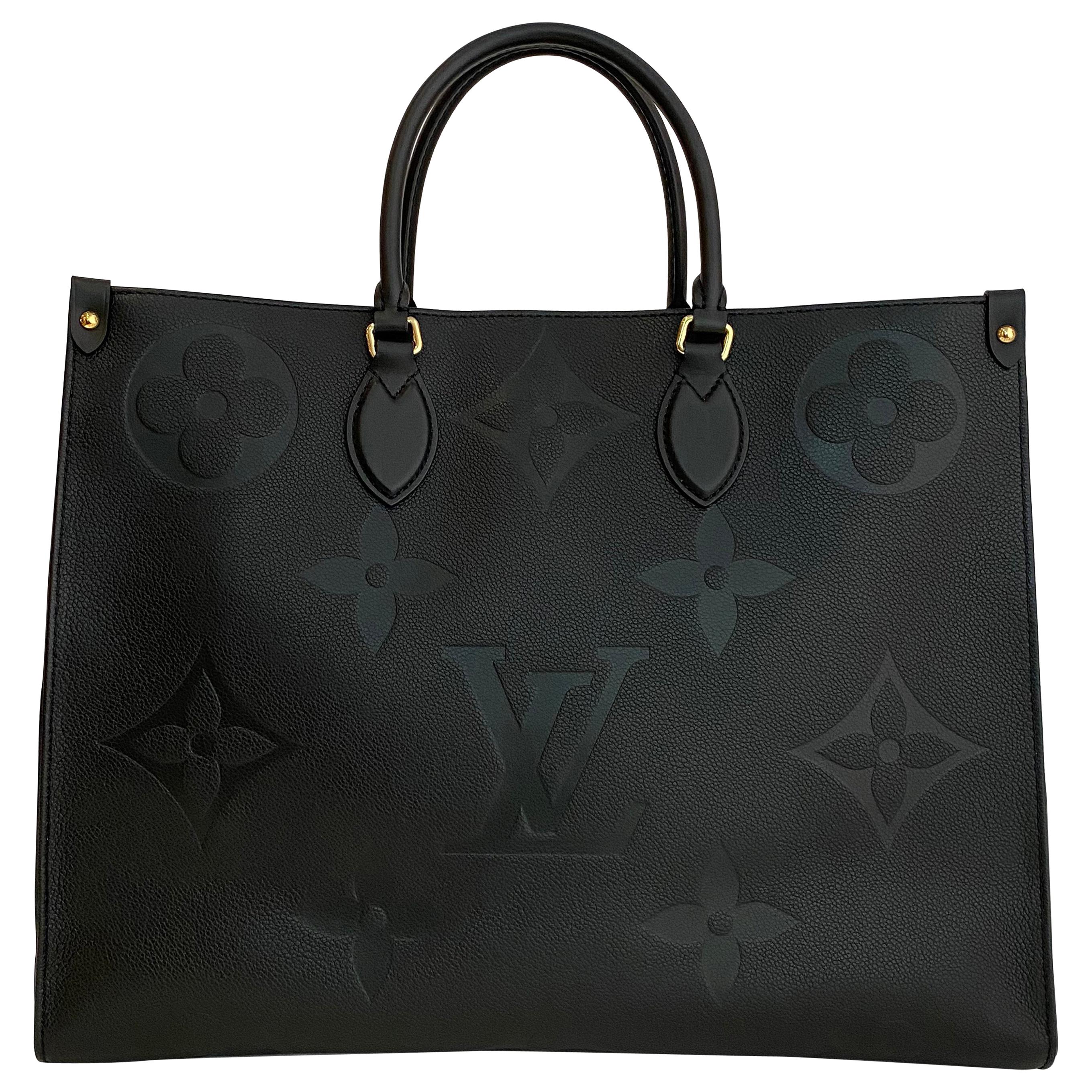 Louis Vuitton 2020 Black Monogram Empreinte Leather Giant Onthego GM Tote Bag