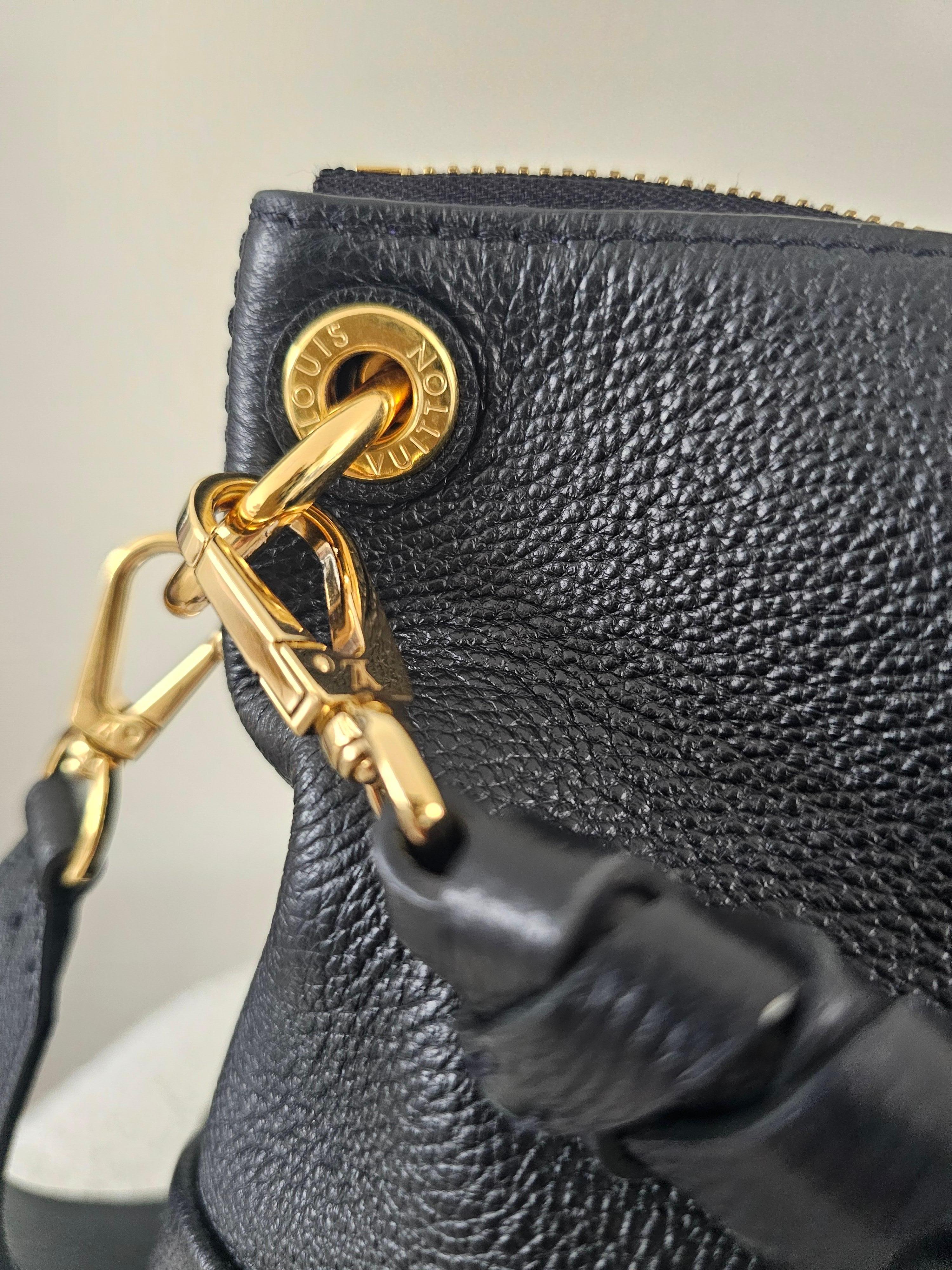Louis Vuitton Black Monogram Empreinte Leather Maida Bag For Sale 11