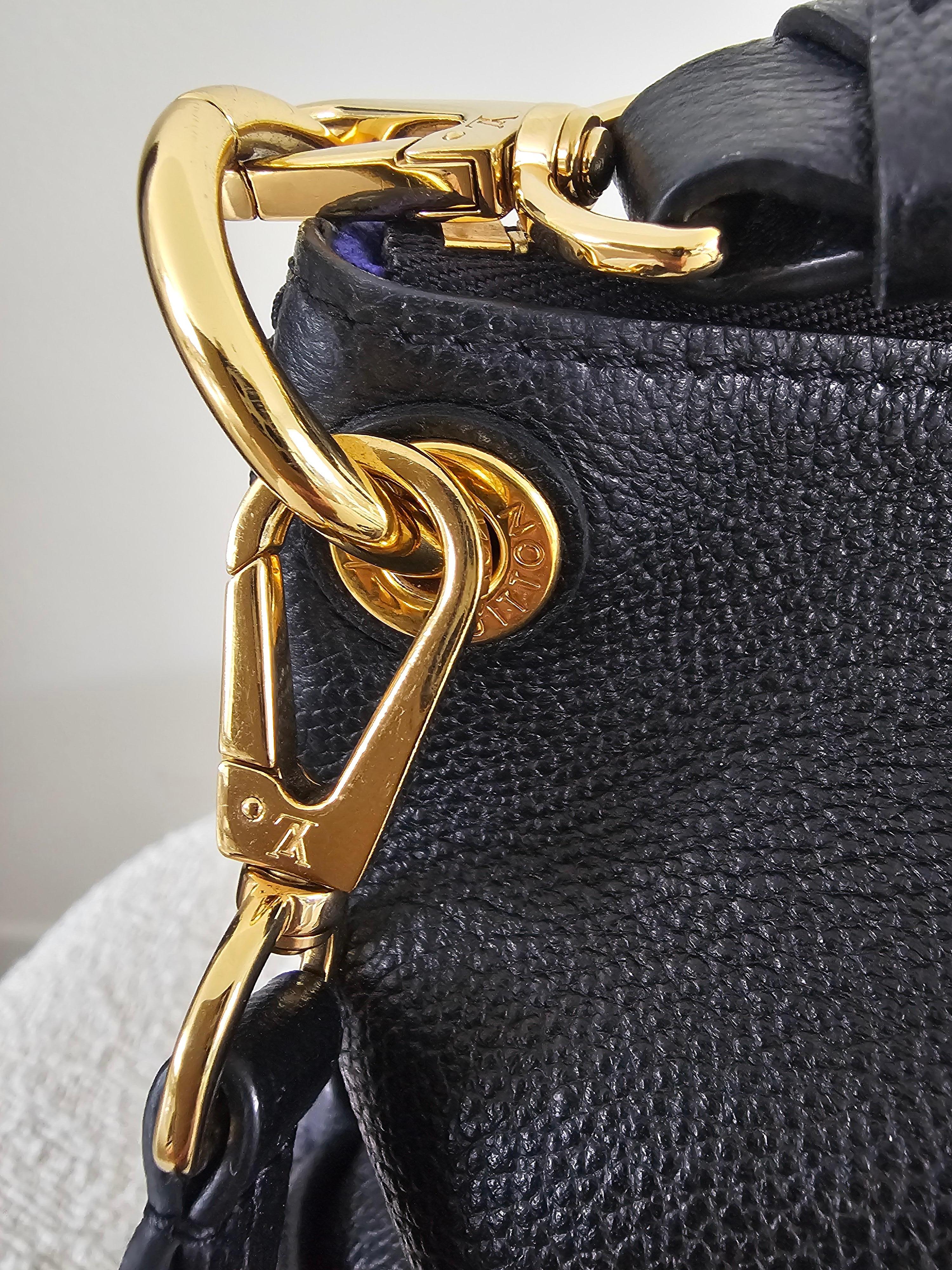 Louis Vuitton Black Monogram Empreinte Leather Maida Bag For Sale 15