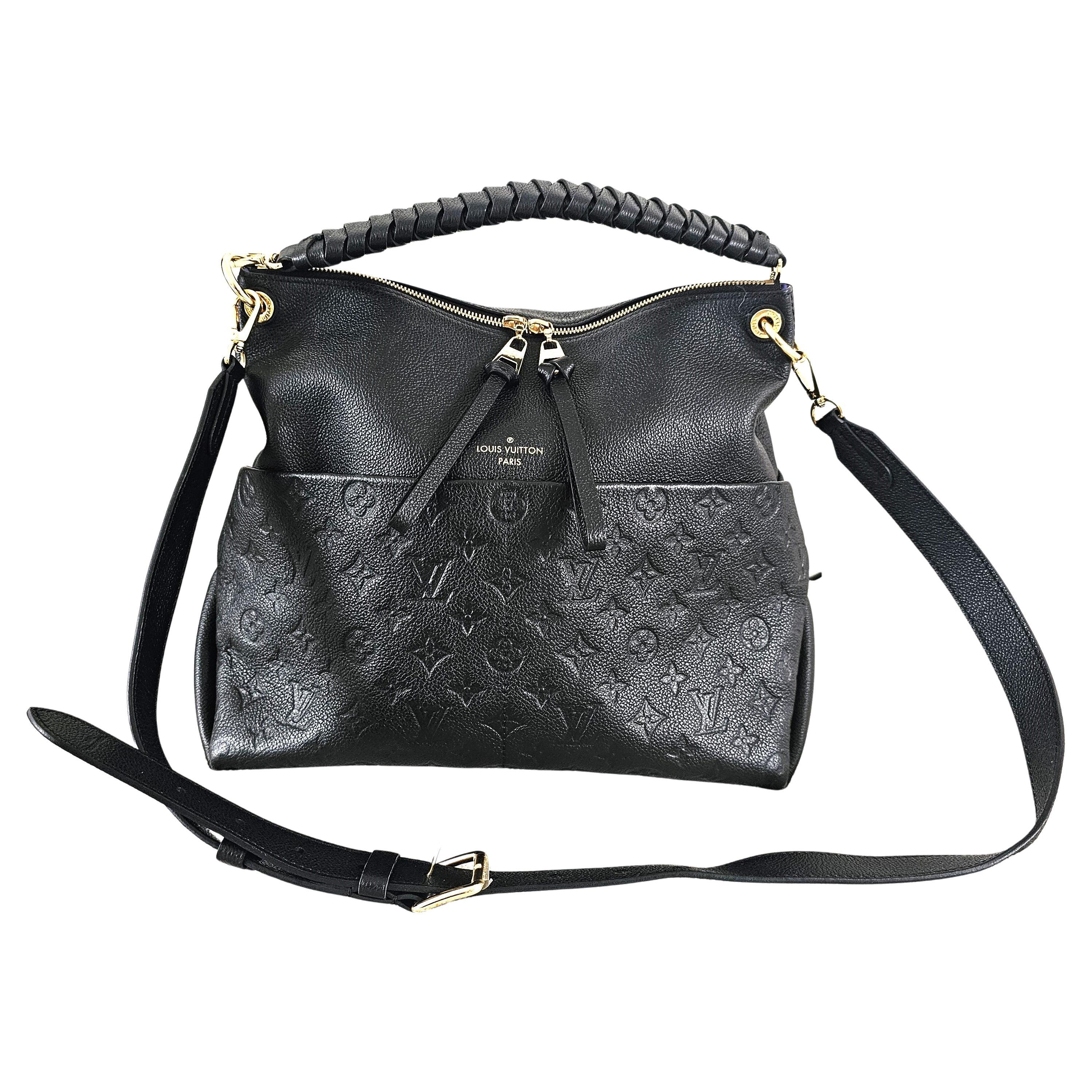 Louis Vuitton Black Monogram Empreinte Leather Maida Bag For Sale