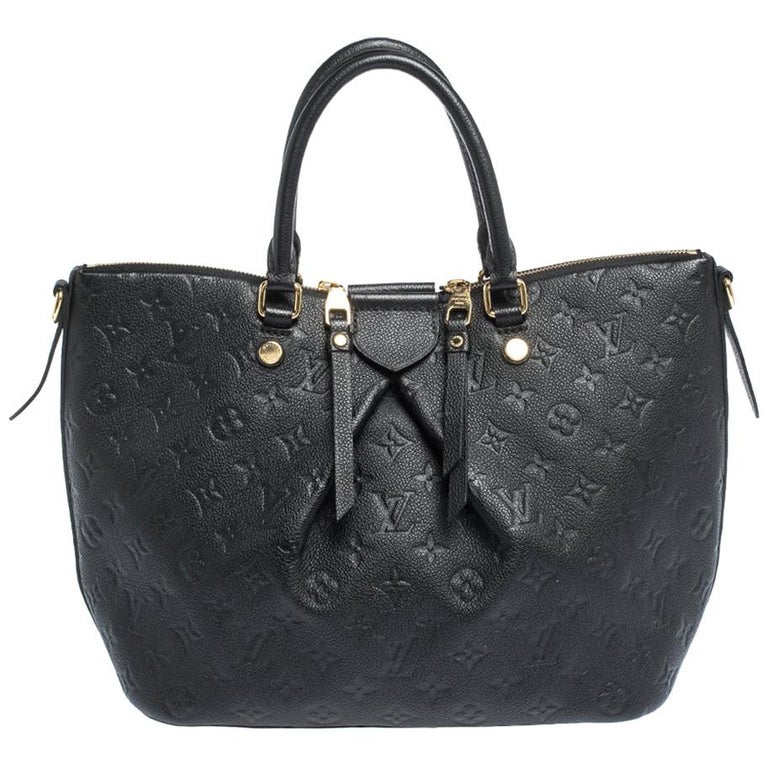 Louis Vuitton Black Monogram Empreinte Leather Mazarine MM Bag at 1stDibs