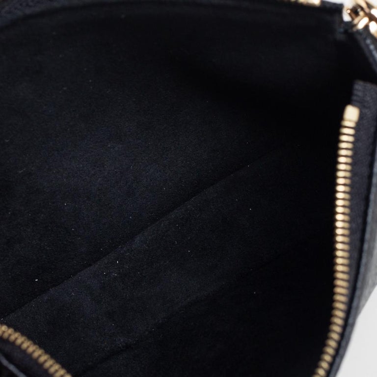 Louis Vuitton Black Monogram Empreinte Leather Mini Pochette