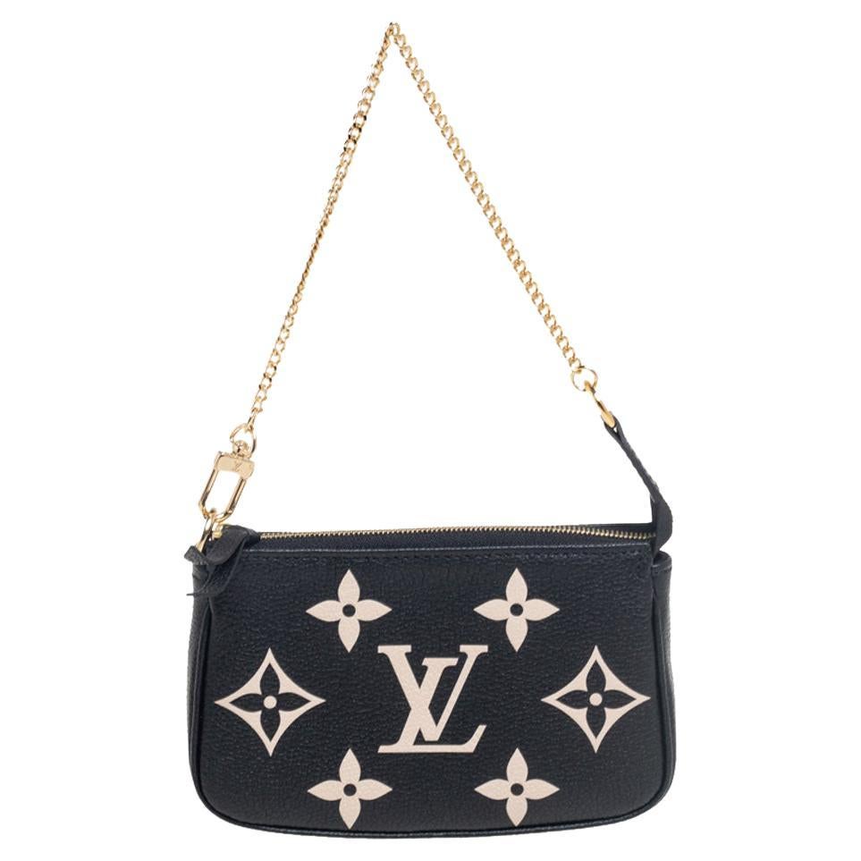 Louis Vuitton Black Monogram Empreinte Leather Mini Pochette Accessoires