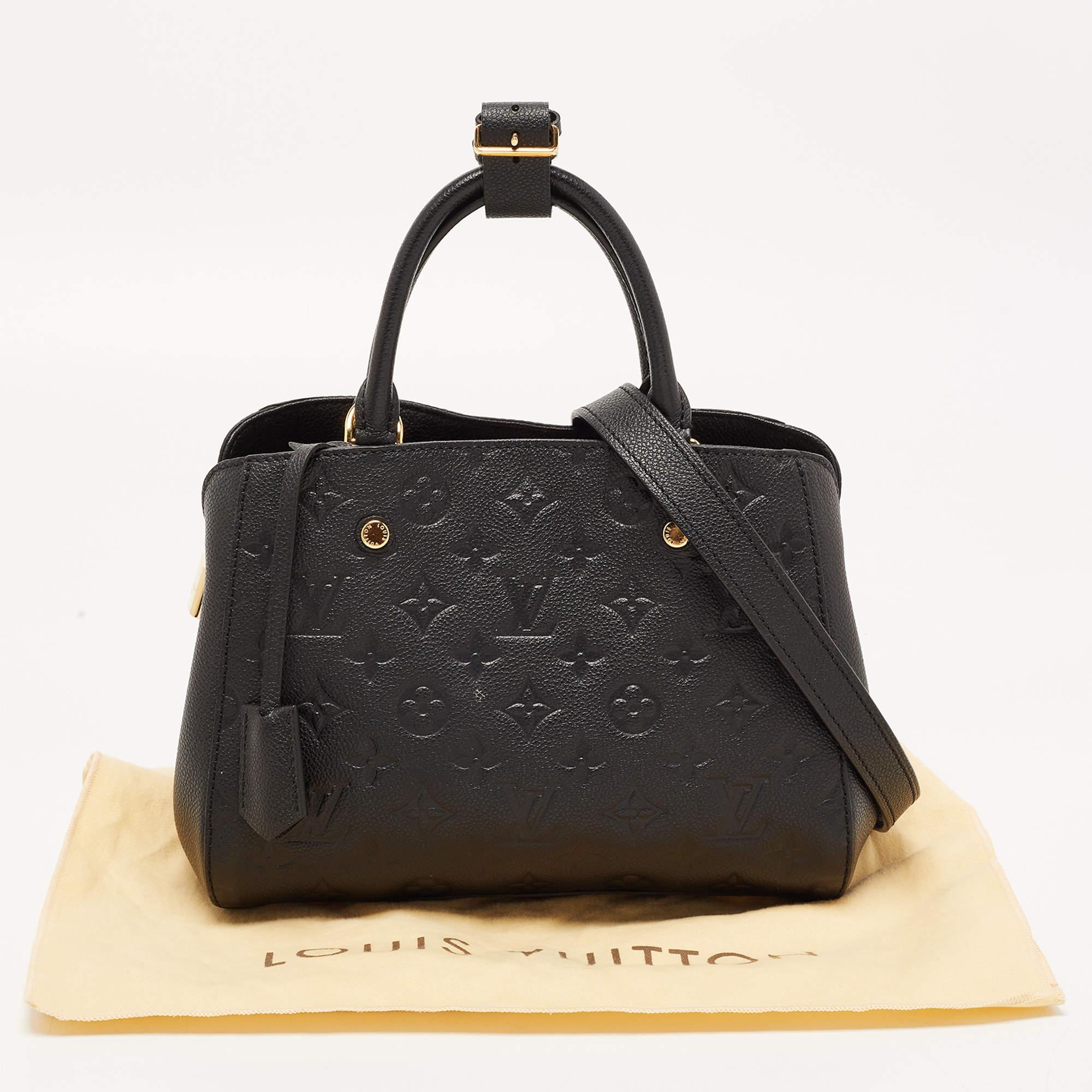 Louis Vuitton Black Monogram Empreinte Leather Montaigne BB Bag 10