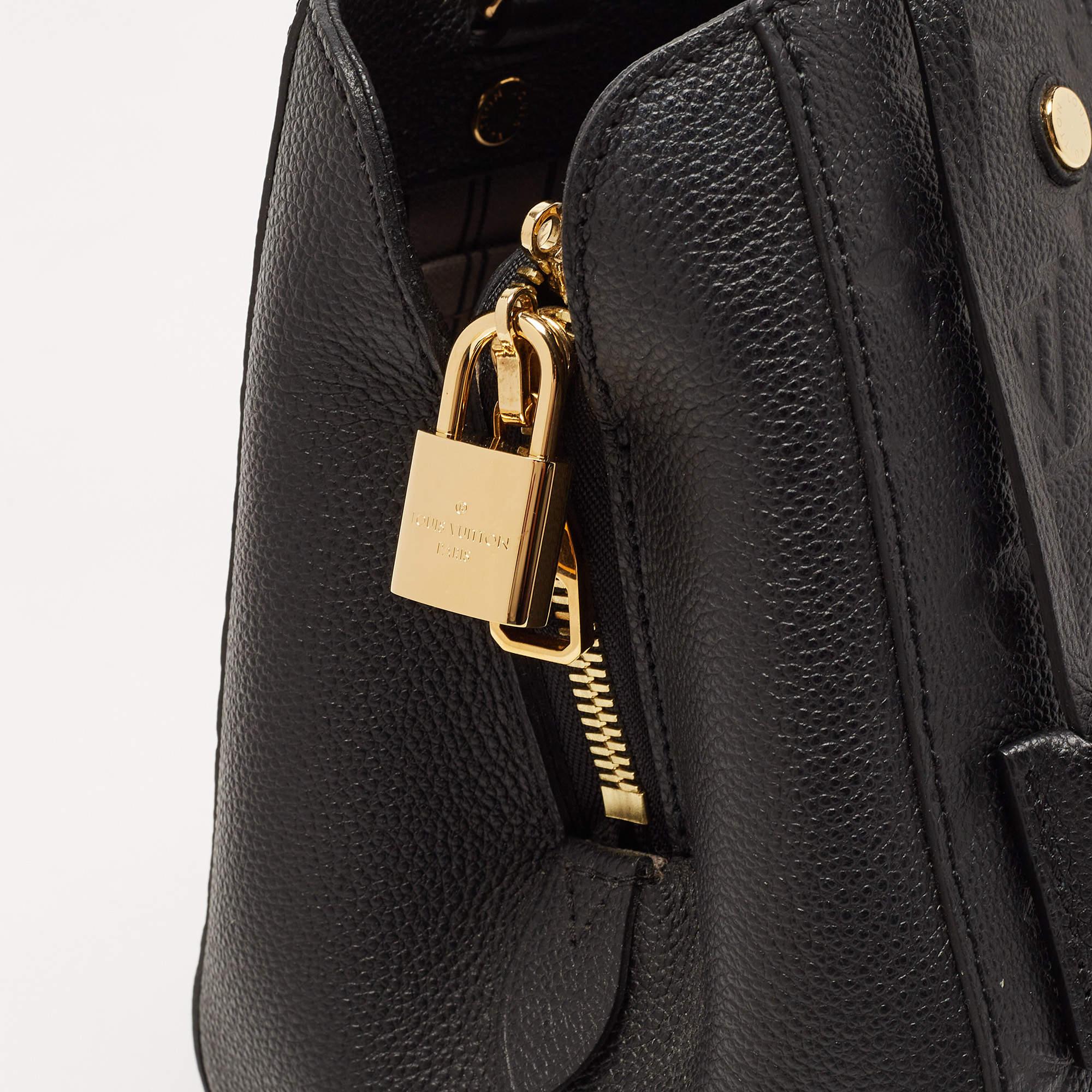 Louis Vuitton Black Monogram Empreinte Leather Montaigne BB Bag 12