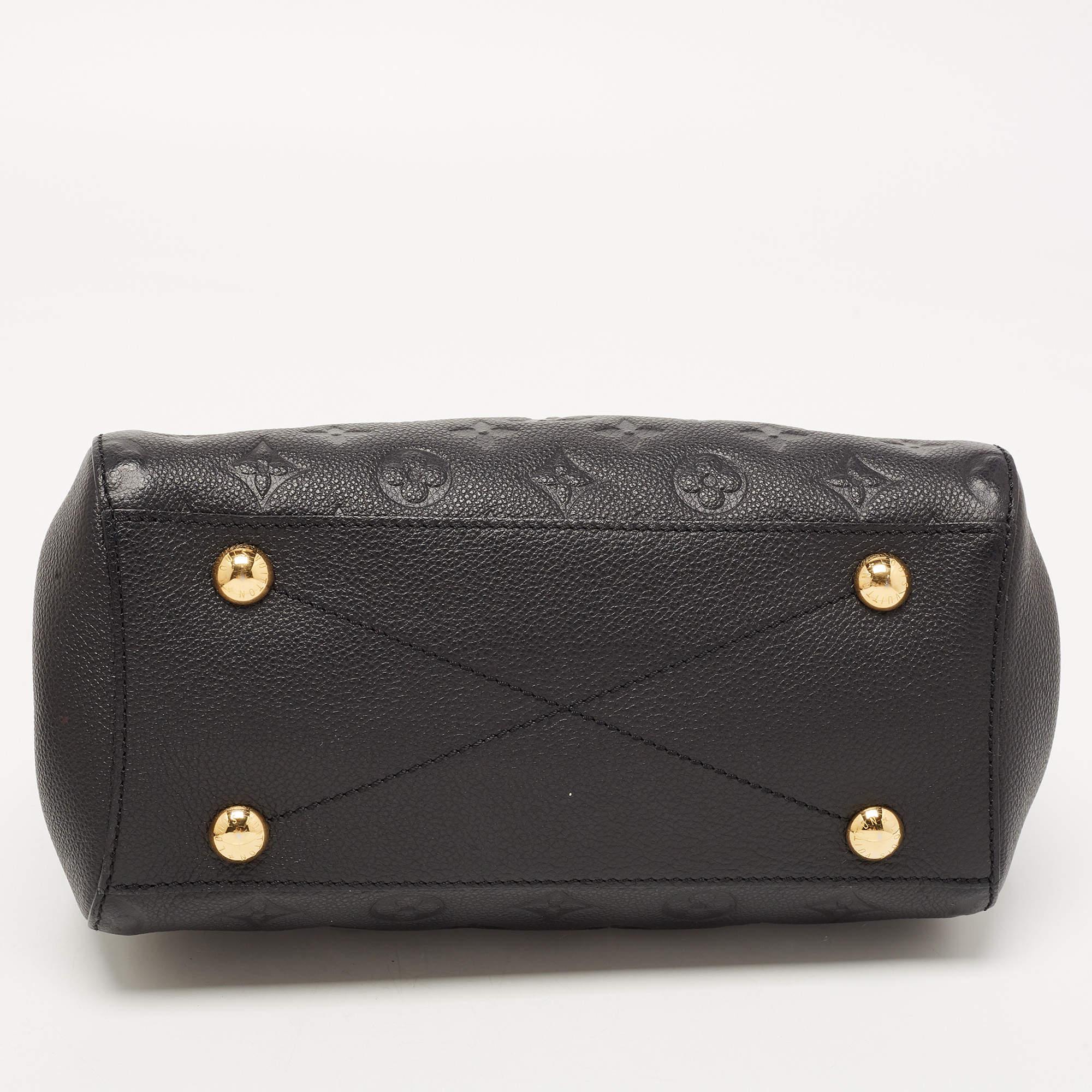 Louis Vuitton Black Monogram Empreinte Leather Montaigne BB Bag 1