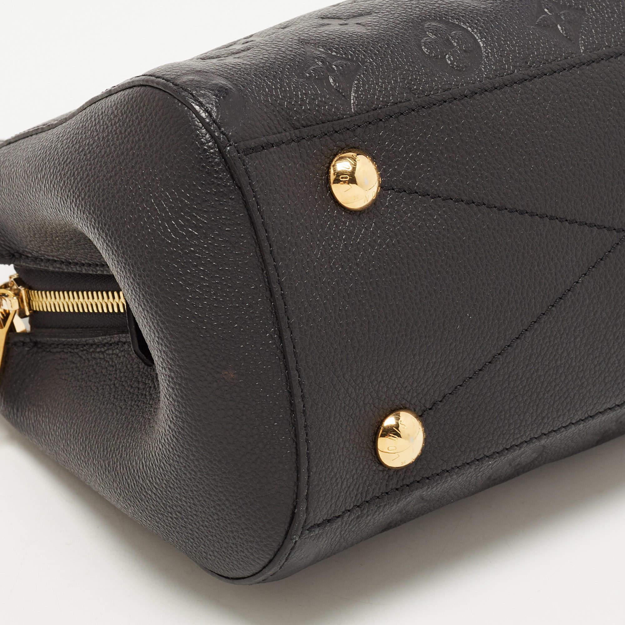 Louis Vuitton Black Monogram Empreinte Leather Montaigne BB Bag 2