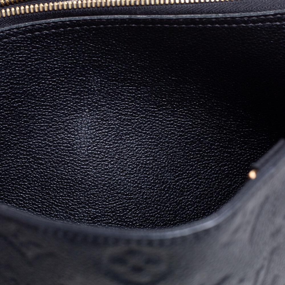 Women's Louis Vuitton Black Monogram Empreinte Leather Montaigne MM Bag