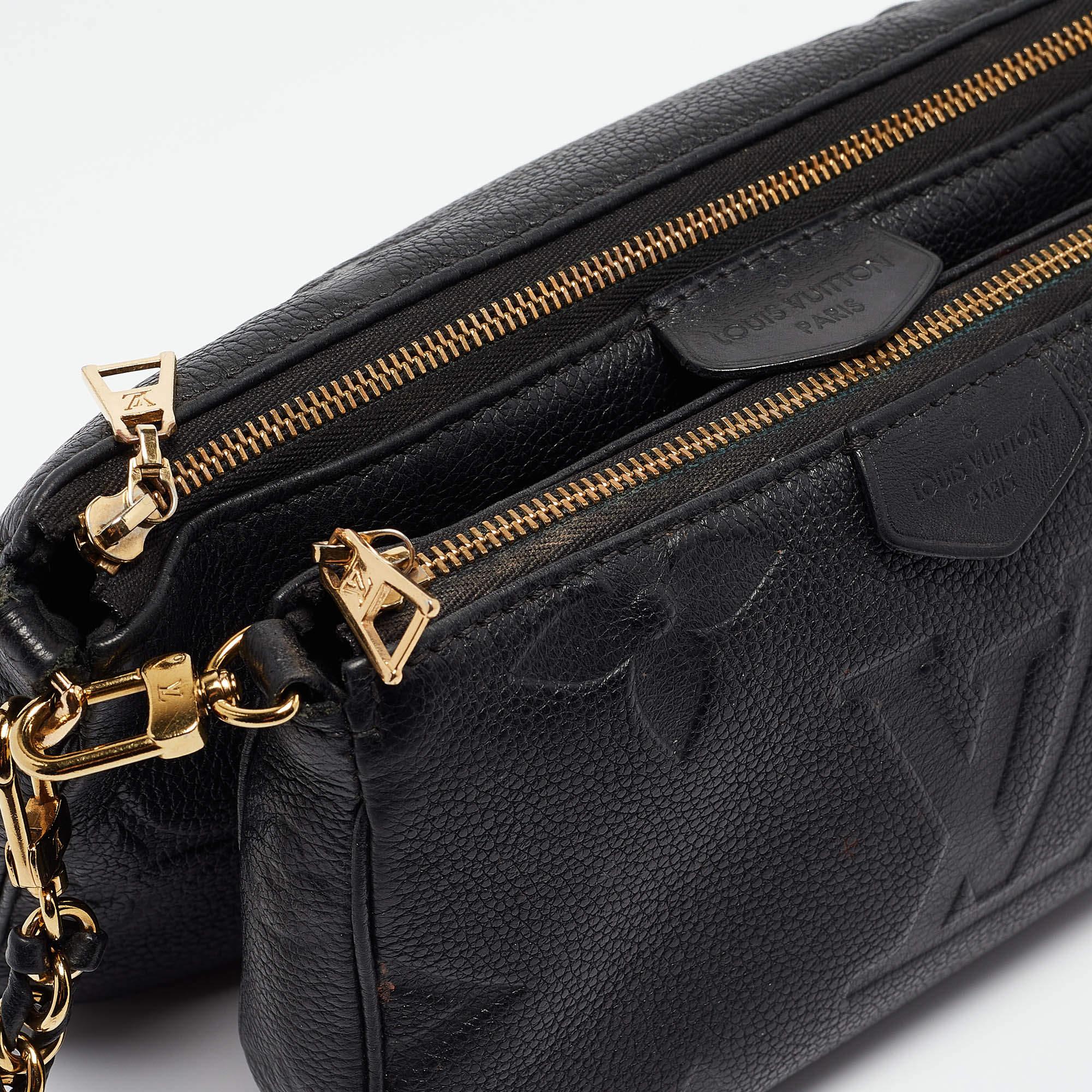 Louis Vuitton Black Monogram Empreinte Leather Multi-Pochette Accessoires Bag 5