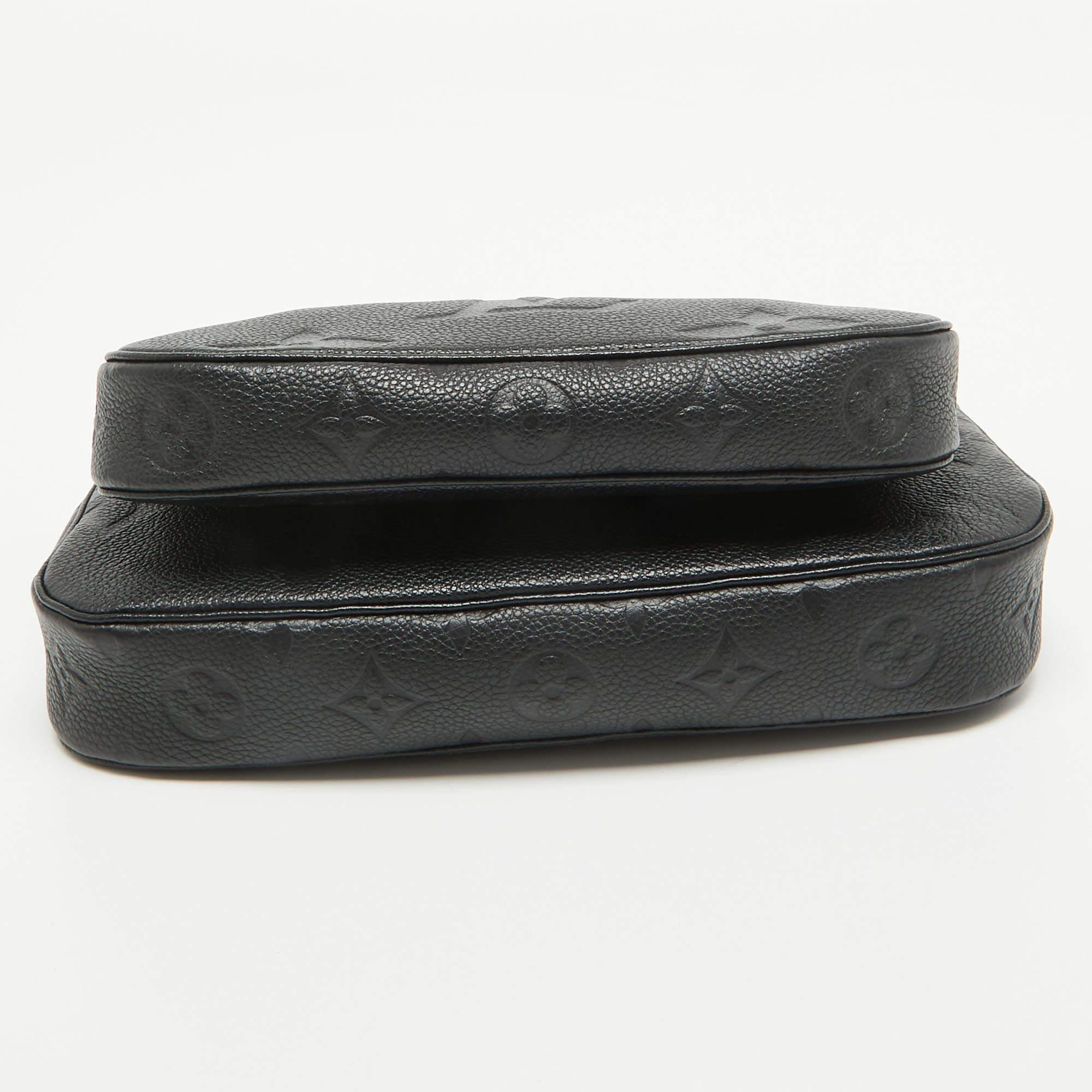 Louis Vuitton Black Monogram Empreinte Leather Multi Pochette Accessoires For Sale 1